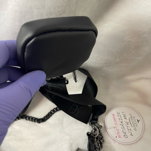 Betsey Johnson black shoulder bag with removable pouch, NWT - Picture 6 of 8